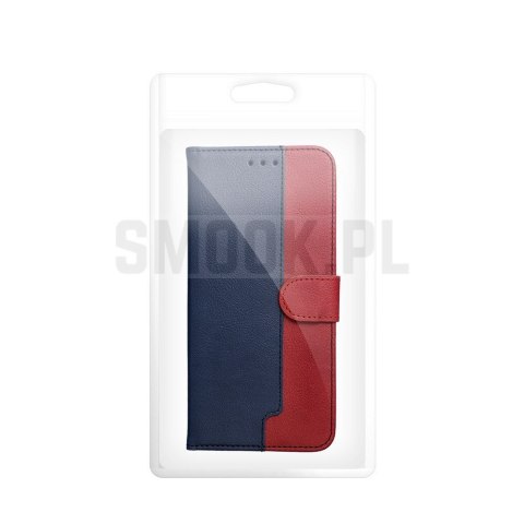 Etui z klapką na Motorola G37 Split Book granatowo-czerwone