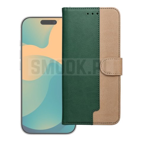 Etui z klapką na Motorola G37 Split Book zielono-złote