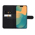 Etui z klapką na Motorola G57 POWER 4Card RFID antykradzieżowe tech fabric czarne
