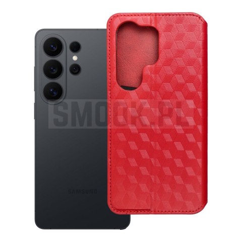 Etui z klapką na Motorola G57 POWER Cubic Book czerwone