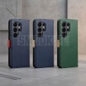 Etui z klapką na Motorola G67 / G77 Split Book granatowo-kremowe