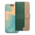 Etui z klapką na Motorola G67 / G77 Split Book zielono-złote