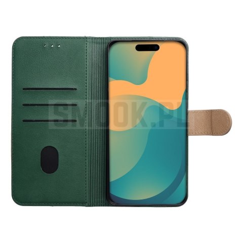 Etui z klapką na Motorola G67 / G77 Split Book zielono-złote