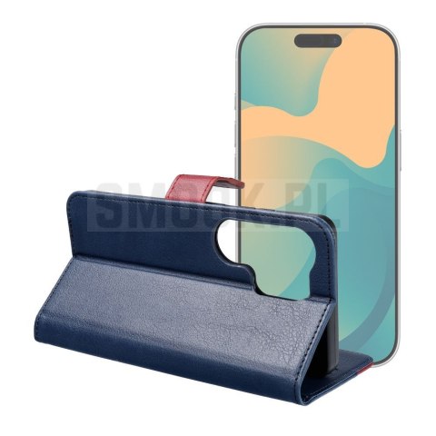 Etui z klapką na Samsung A27 Split Book granatowo-czerwone