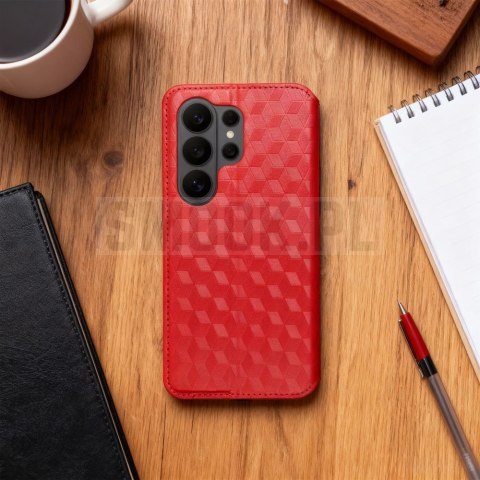 Etui z klapką na Xiaomi Redmi A7 PRO Cubic Book czerwone