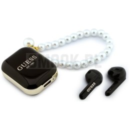Słuchawki bezprzewodowe douszne GUESS TWS Pearl Strap GUE005292 czarne