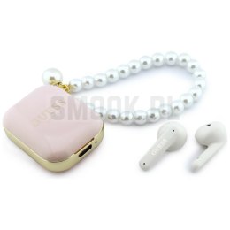 Słuchawki bezprzewodowe douszne GUESS TWS Pearl Strap GUE005293 różowe