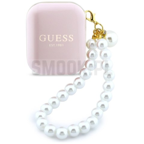 Słuchawki bezprzewodowe douszne GUESS TWS Pearl Strap GUE005293 różowe