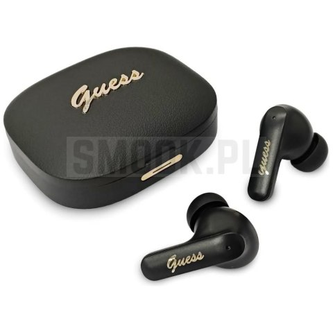 Słuchawki bezprzewodowe douszne GUESS TWS Script Metal Logo GUE005414 czarne