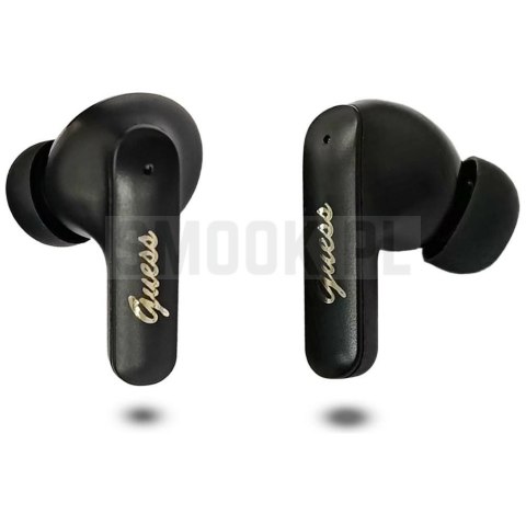 Słuchawki bezprzewodowe douszne GUESS TWS Script Metal Logo GUE005414 czarne