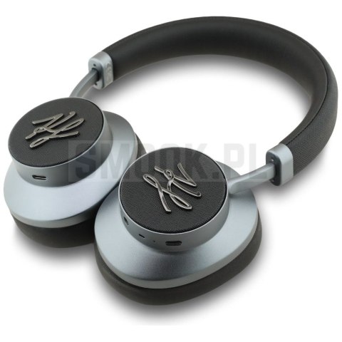 Słuchawki bezprzewodowe nauszne ANC KARL LAGERFELD Grained Initials KF003083 czarne