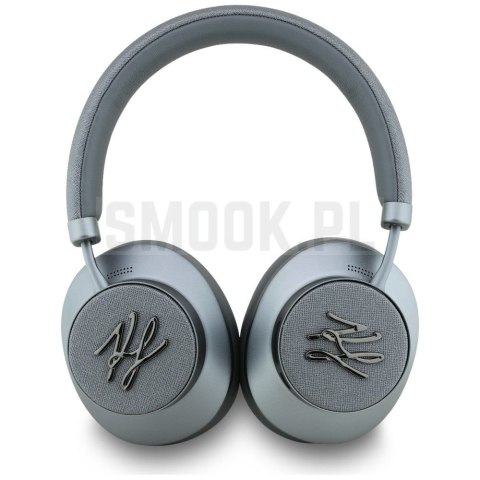 Słuchawki bezprzewodowe nauszne ANC KARL LAGERFELD Grained Initials KF003084 szare