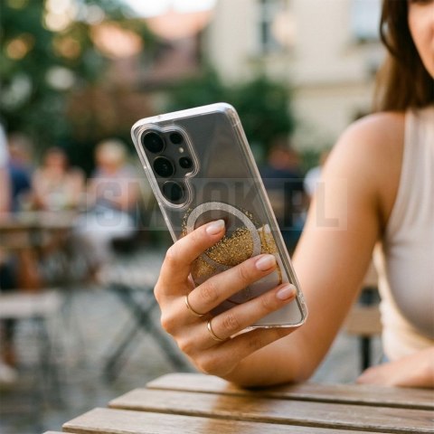 Etui na Samsung S24 / S25 Golden zgodne z MagSafe białe