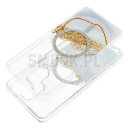 Etui na Samsung S26 ULTRA Golden zgodne z MagSafe białe