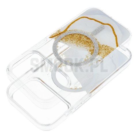 Etui na iPhone 13 / 14 Golden zgodne z MagSafe białe