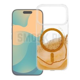 Etui na iPhone 15 Golden zgodne z MagSafe złote