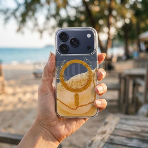 Etui na iPhone 15 Golden zgodne z MagSafe złote