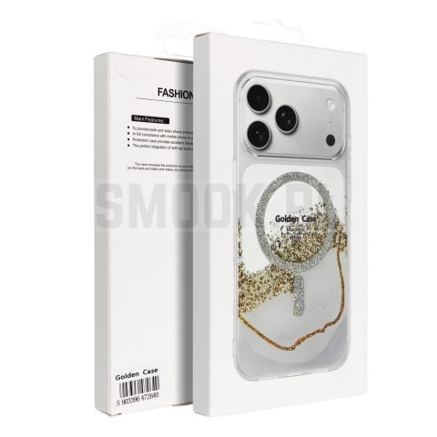 Etui na iPhone 16 Golden zgodne z MagSafe białe