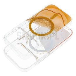 Etui na iPhone 16 Golden zgodne z MagSafe złote