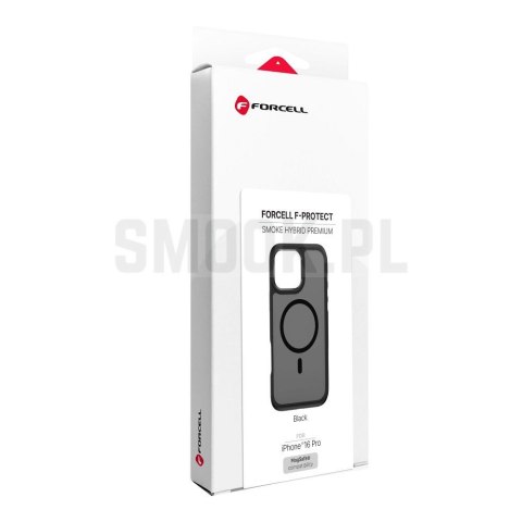 Etui na iPhone 16 PRO Forcell F-Protect Smoke Hybrid Premium zgodne z MagSafe czarne 0INT