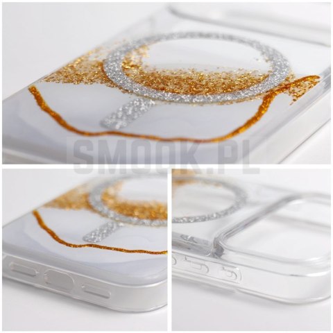 Etui na iPhone 17 Golden zgodne z MagSafe białe