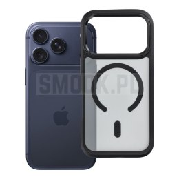 Etui na iPhone 17 Pro / 18 Pro (low camera edge) Forcell F-Protect Smoke Hybrid Premium zgodne z MagSafe czarne 0INT