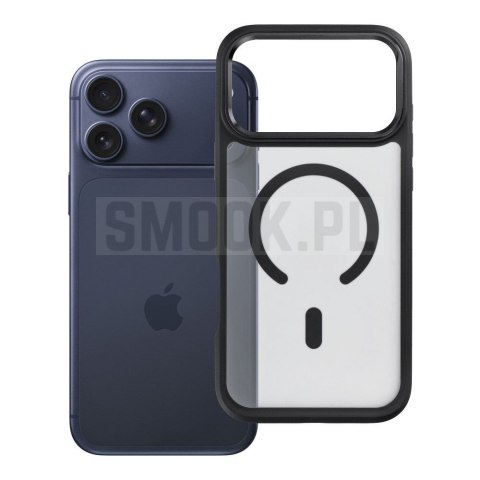 Etui na iPhone 17 Pro Max / 18 Pro Max (low camera edge) Forcell F-Protect Smoke Hybrid Premium zgodne z MagSafe czarne 0INT