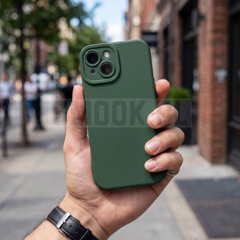Etui na iPhone 12 Matt 2.0 ciemnozielone