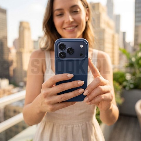 Etui na iPhone 15 Easy Dual niebieskie