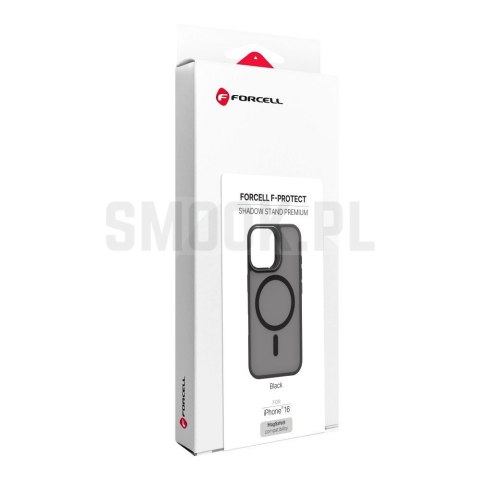 Etui na iPhone 16 Forcell F-Protect Shadow Stand Premium zgodne z MagSafe czarne 0INT