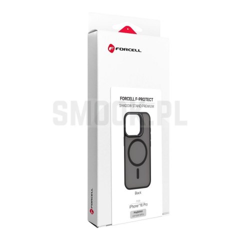 Etui na iPhone 16 PRO Forcell F-Protect Shadow Stand Premium zgodne z MagSafe czarne 0INT