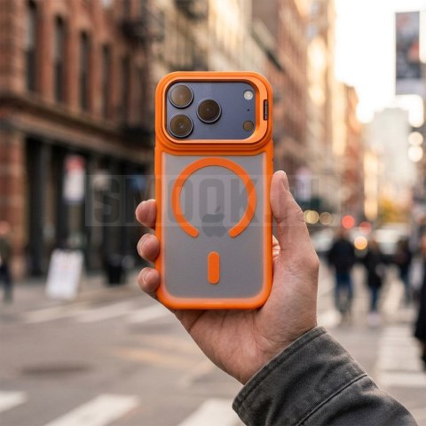 Etui na iPhone 17 Pro / 18 Pro Forcell F-Protect Shadow Stand Premium zgodne z MagSafe orange 0INT