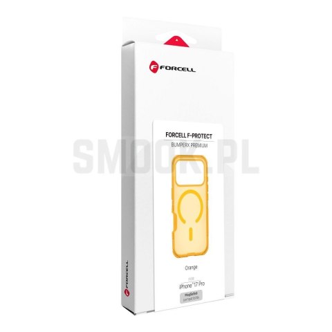 Etui na iPhone 17 Pro / 18 Pro (low camera edge) Forcell F-Protect BumperX Premium zgodny z MagSafe pomarańczowy 0INT