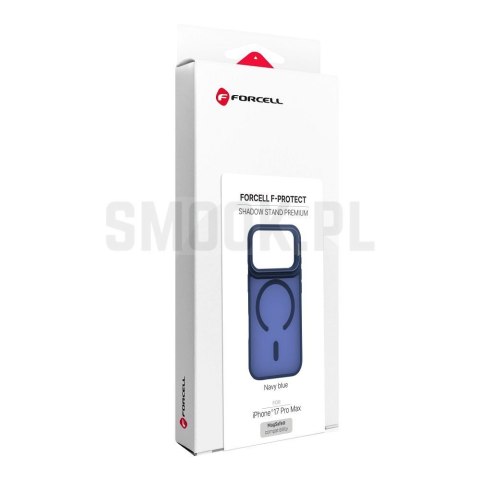 Etui na iPhone 17 Pro Max / 18 Pro Max Forcell F-Protect Shadow Stand Premium zgodne z MagSafe granatowe 0INT