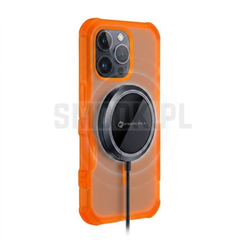 Etui na iPhone 17 Pro Max / 18 Pro Max (low camera edge) Forcell F-Protect BumperX Premium zgodny z MagSafe pomarańczowy 0INT