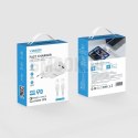 Ładowarka sieciowa do telefonu VEGER USB A + Typ C PD 45W + kabel Typ C do C 100W TR121 biała