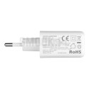 Ładowarka sieciowa do telefonu VEGER USB A + Typ C PD QC3.0 3,25A 65W + kabel USB C do USB C TR67 biała
