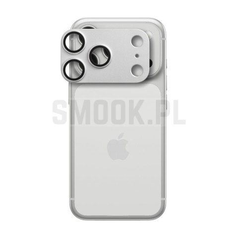 Szkło hartowane na aparat AR+AF Full Metal do IPHONE 17 PRO MAX srebrne