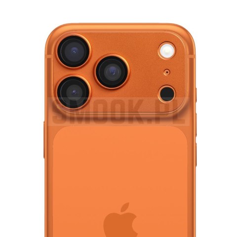 Szkło hartowane na aparat AR+AF Full Metal do IPHONE 17 PRO pomarańczowe