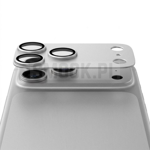 Szkło hartowane na aparat AR+AF Full Metal do IPHONE 17 PRO srebrne