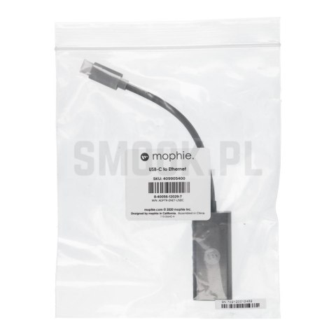 Adapter Ethernet RJ45 (żeński) do Typ C (męski) Mophie adapter szary