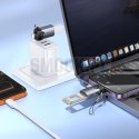 Adapter OTG 2w1 Lightning / USB C do USB A Hoco UA46E Victory szary