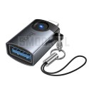 Adapter OTG Lightning do USB A Hoco UA46 Victory szary