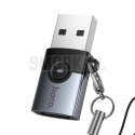 Adapter OTG USB A do USB C Hoco UA46B grafitowy