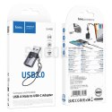 Adapter OTG USB A do USB C Hoco UA46B grafitowy