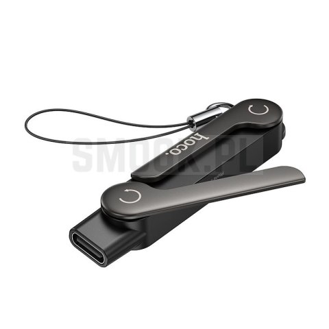 Adapter z podstawką USB C do USB C max 240W Hoco UA47A czarny