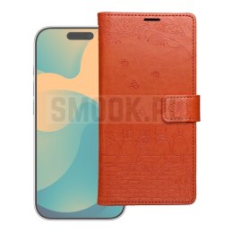 Etui z klapką na Motorola G17 Mezzo Book koty brązowe
