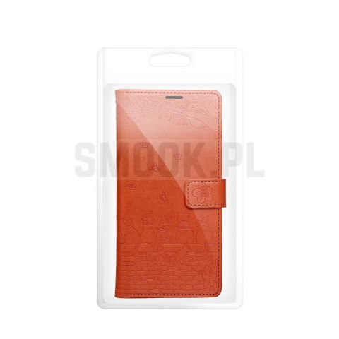 Etui z klapką na Motorola G17 Mezzo Book koty brązowe