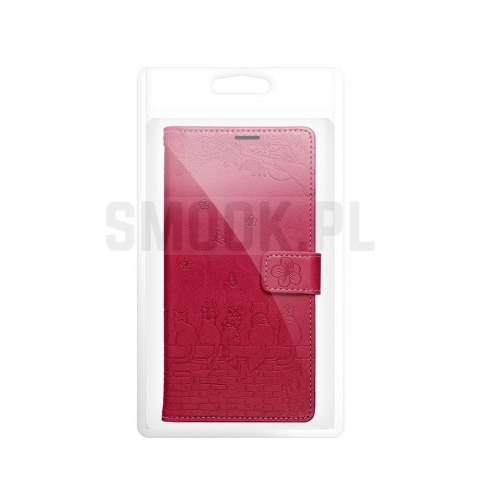 Etui z klapką na Motorola G17 Mezzo Book koty czerwone