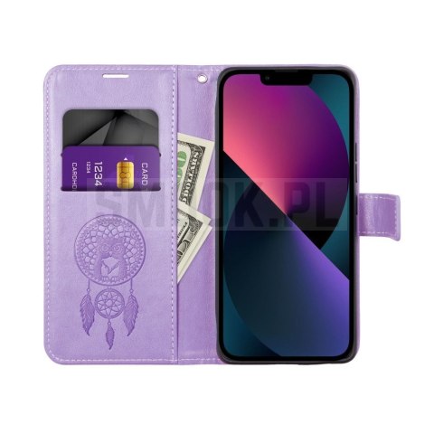 Etui z klapką na Motorola G17 Mezzo Book łapacz snów fioletowe